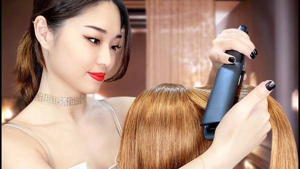 放松的头发熨烫拉直和精油护理ASMR | ASMR番茄助眠