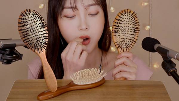 【咀嚼音】ASMR 吃可食用的梳子，嘎嘣脆 | ASMR番茄助眠