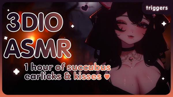 [nymphelia]1 小时的魅魔舔耳和亲吻♡享受舒适的放松体验 | ASMR番茄助眠