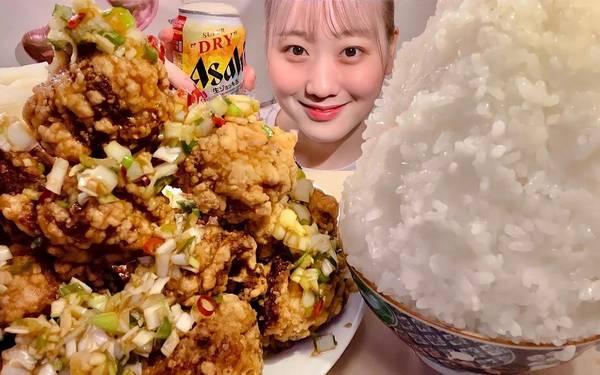 [MIYU美优]油淋炸鸡|中国菜|饭山|吃播 | ASMR番茄助眠