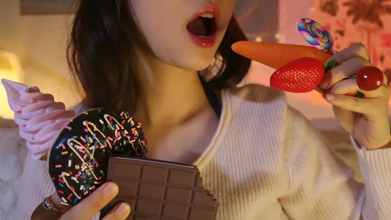 [쉼 SHIM ASMR] 假食物吃播 | 令人上瘾的Fake Food | 口腔音 | ASMR番茄助眠