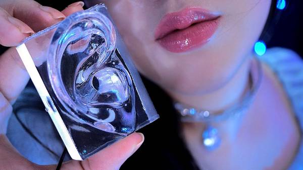 [PPOMO] 晶莹剔透的水晶耳朵按摩  (Earhole Massage, Nice Close Ear Triggers, Water sounds) | ASMR番茄助眠