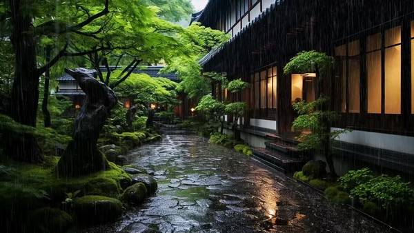 [海洋的野望]在日式庭院里听雨，减轻压力，增强专注力，快速入眠 | ASMR番茄助眠