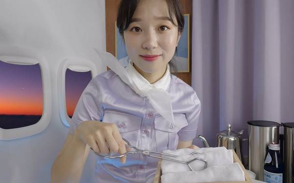 [Latte]在飞机上享受空姐的睡眠护理服务|角色扮演 | ASMR番茄助眠
